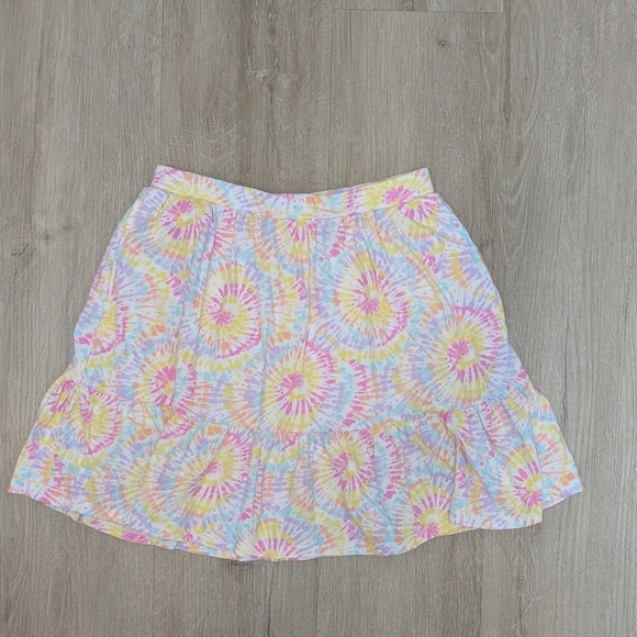 Lands' End Girls Large Unicorn Tie Dye Ruffle Skort Bundle - Picture 3 of 6